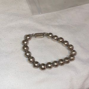 185   Silpada large sterling silver ball bracelet with box clasp 7 3/4 in